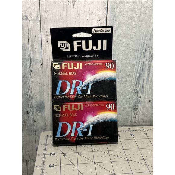 FUJI DR-I 90-min Normal Bias Blank Audio Cassette Tapes 2 Pack - Picture 1 of 4